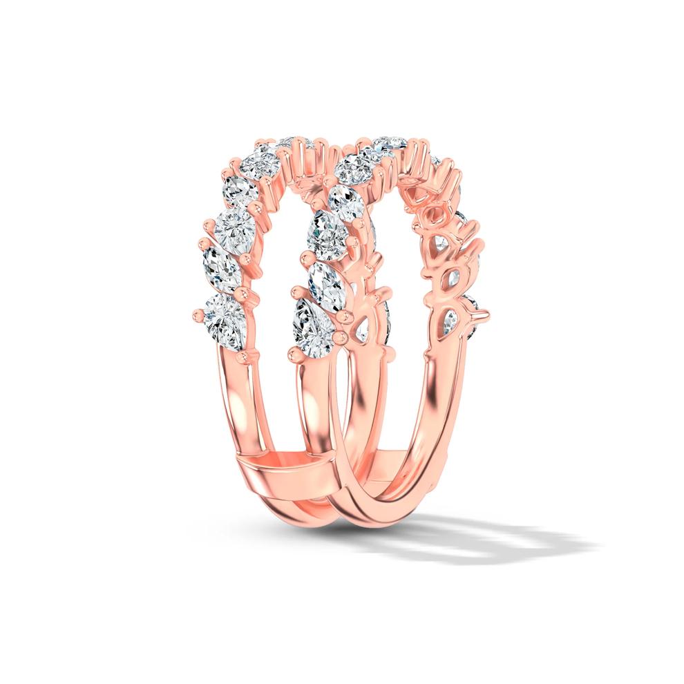 Lab Grown Diamond Mixed Shape Straight Insert in 14K Rose Gold (7/8 ct. tw.) – Image 3 of 4