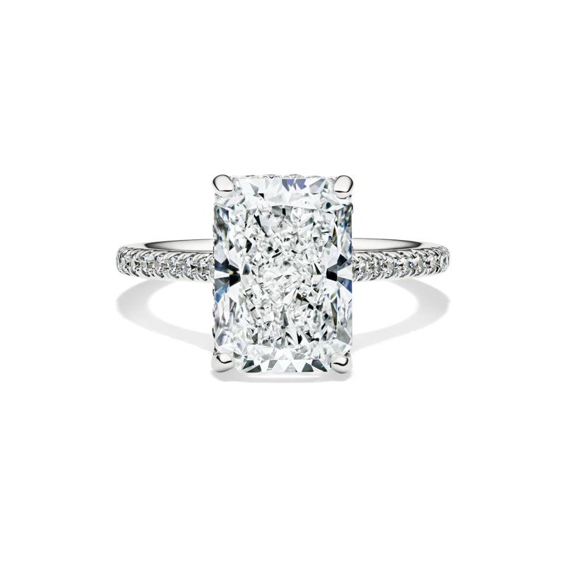 Lab Grown Radiant-Cut Engagement Ring in 14K White Gold &#40;5 1/3 ct. tw.&#41; – Image 1 of 5