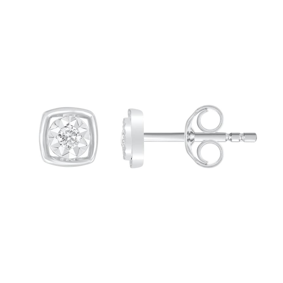 Diamond Stud Earring Three-Pair Set in Sterling Silver (1/5 ct. tw.) – Image 3 of 4