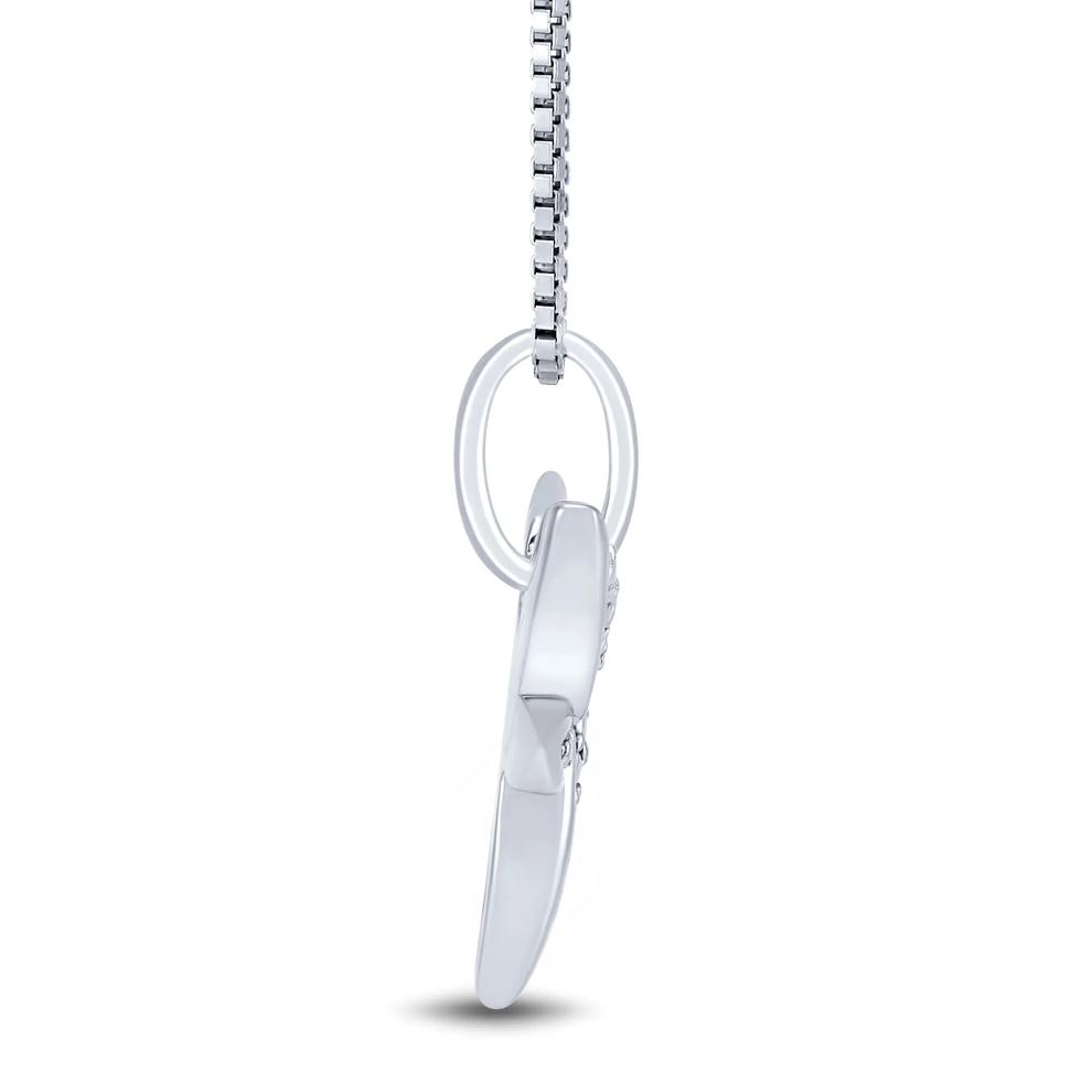 Hummingbird Pendant with Diamond Accents in Sterling Silver and 14K Rose Gold – Image 2 of 4