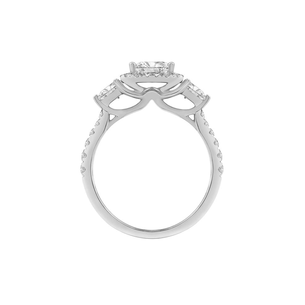 Violet Lab Grown Diamond Halo Engagement Ring in Platinum (2 3/4 ct. tw.) – Image 2 of 5