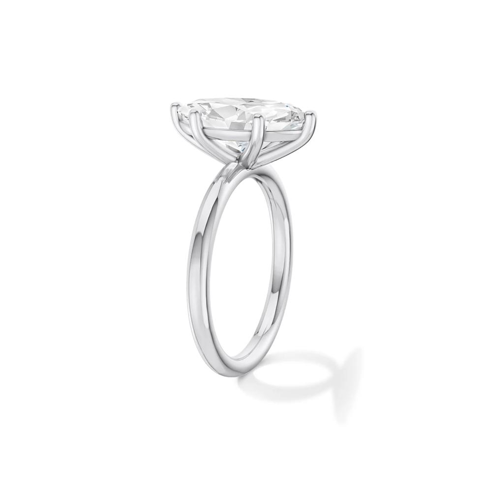 Lab Grown Diamond Solitaire Marquise Engagement Ring in 14k White Gold (3 ct.) – Image 3 of 4