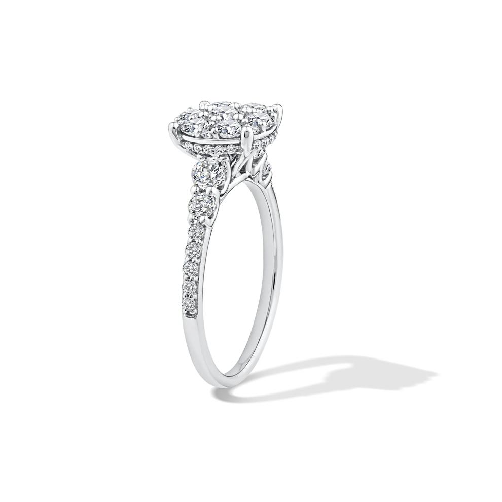 Diamond Round Center Composite Engagement Ring in 10K White Gold (1 1/4 ct. tw.) – Image 3 of 4