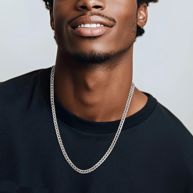 Square Franco Chain in 14K White Gold, 24&quot; – Image 3 of 3