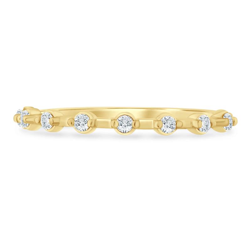 Diamond Anniversary Band in 10K Yellow Gold &#40;1/7 ct. tw.&#41; – Image 1 of 3