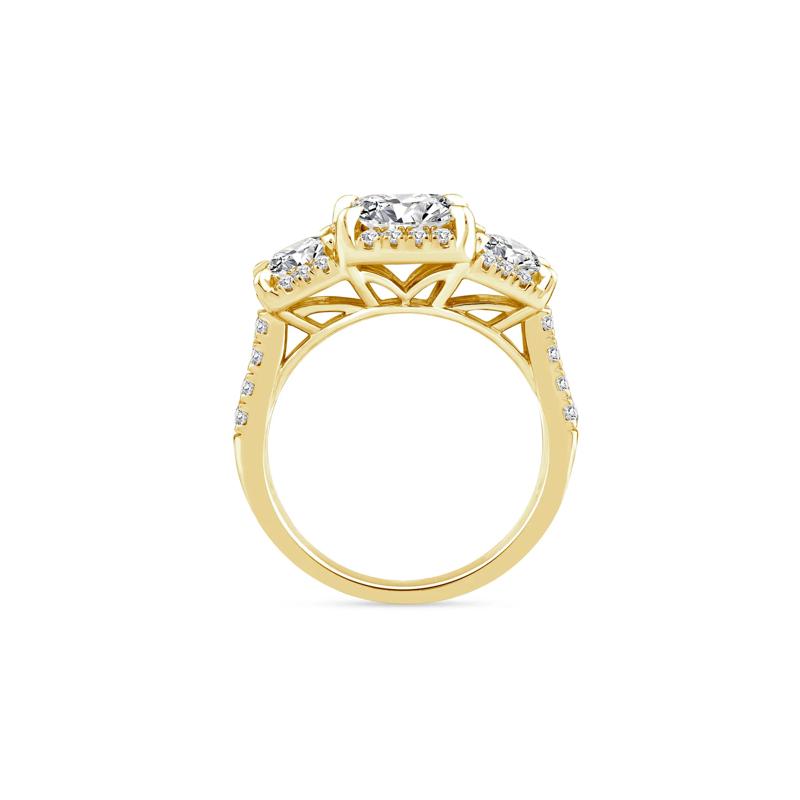 Lab Grown Diamond Three-Stone Ring in 14K Yellow Gold &#40;1 1/2 ct. tw.&#41; – Image 2 of 3
