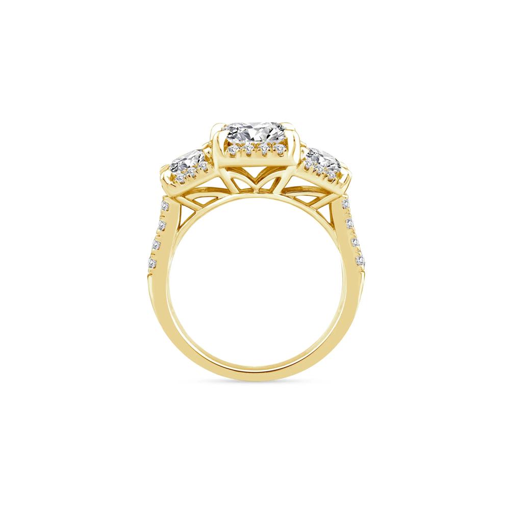 Lab Grown Diamond Three-Stone Ring in 14K Yellow Gold (1 1/2 ct. tw.) – Image 2 of 3