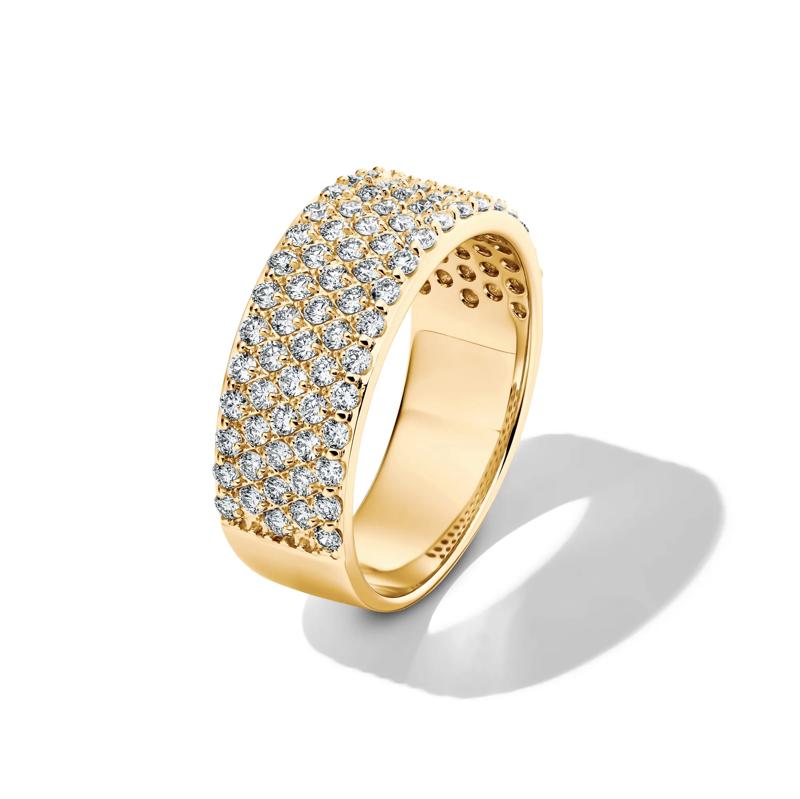 Lab Grown Diamond Pave Multi-Row Band in 14K Yellow Gold &#40;1 ct. tw.&#41; – Image 4 of 4