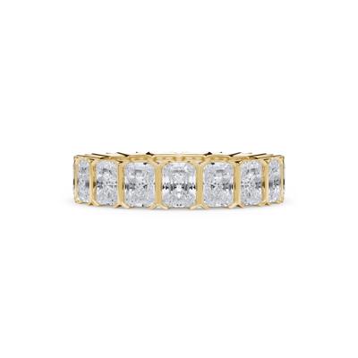 Lab Grown Diamond North-South Half Bezel Eternity Band in 14K Yellow Gold (5 ct. tw.)