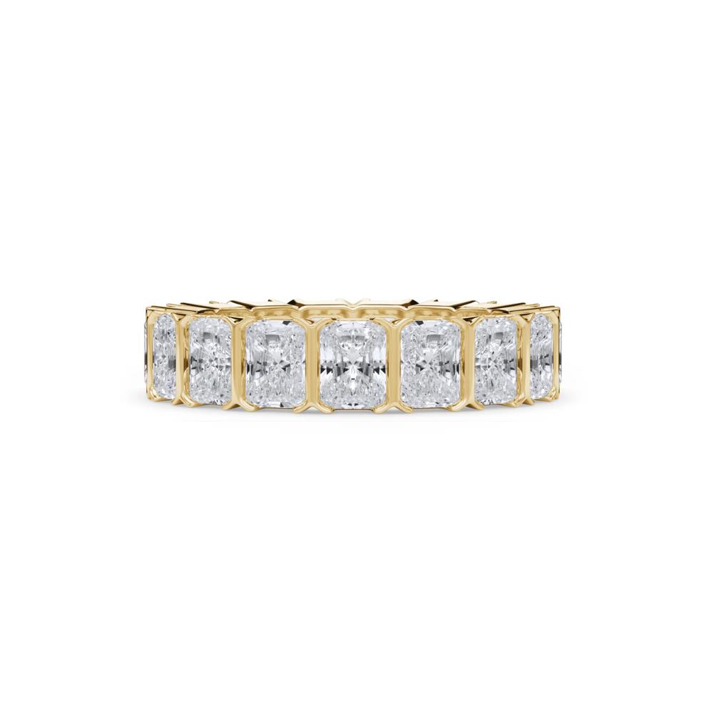 Lab Grown Diamond North-South Half Bezel Eternity Band in 14K Yellow Gold (5 ct. tw.) – Image 1 of 4
