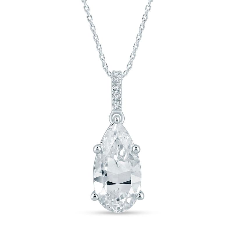 Lab Grown Diamond Pear-Shaped Pendant in Platinum &#40;3 ct. tw.&#41; – Image 1 of 3