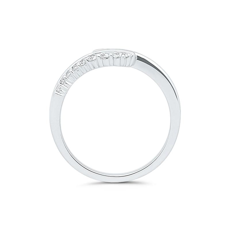 Diamond Journey Bypass Ring in 10K White Gold &#40;3/8 ct. tw.&#41; – Image 2 of 3