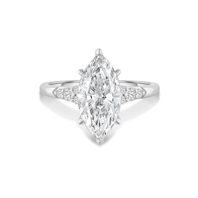 Lab Grown Diamond Marquise Engagement Ring in 14K White Gold (2 3/4 ct. tw.)