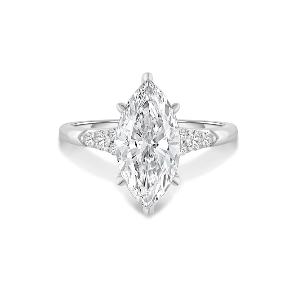 Lab Grown Diamond Marquise Engagement Ring in 14K White Gold (2 3/4 ct. tw.) – Image 1 of 4