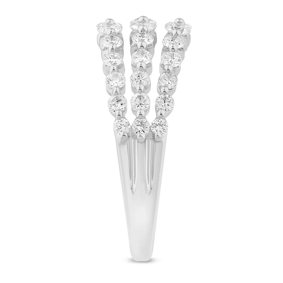 Lab Grown Diamond Three-Row Anniversary Band in 10K White Gold (1 ct. tw.) – Image 3 of 5