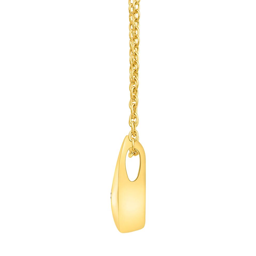 Lab Grown Diamond Tear Drop Pendant in 14K Yellow Gold (1/4 ct. tw.) – Image 2 of 3