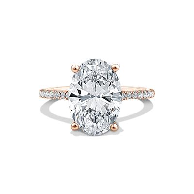 Lab Grown Diamond Engagement Ring in 18K Rose Gold (4 1/4 ct. tw.)