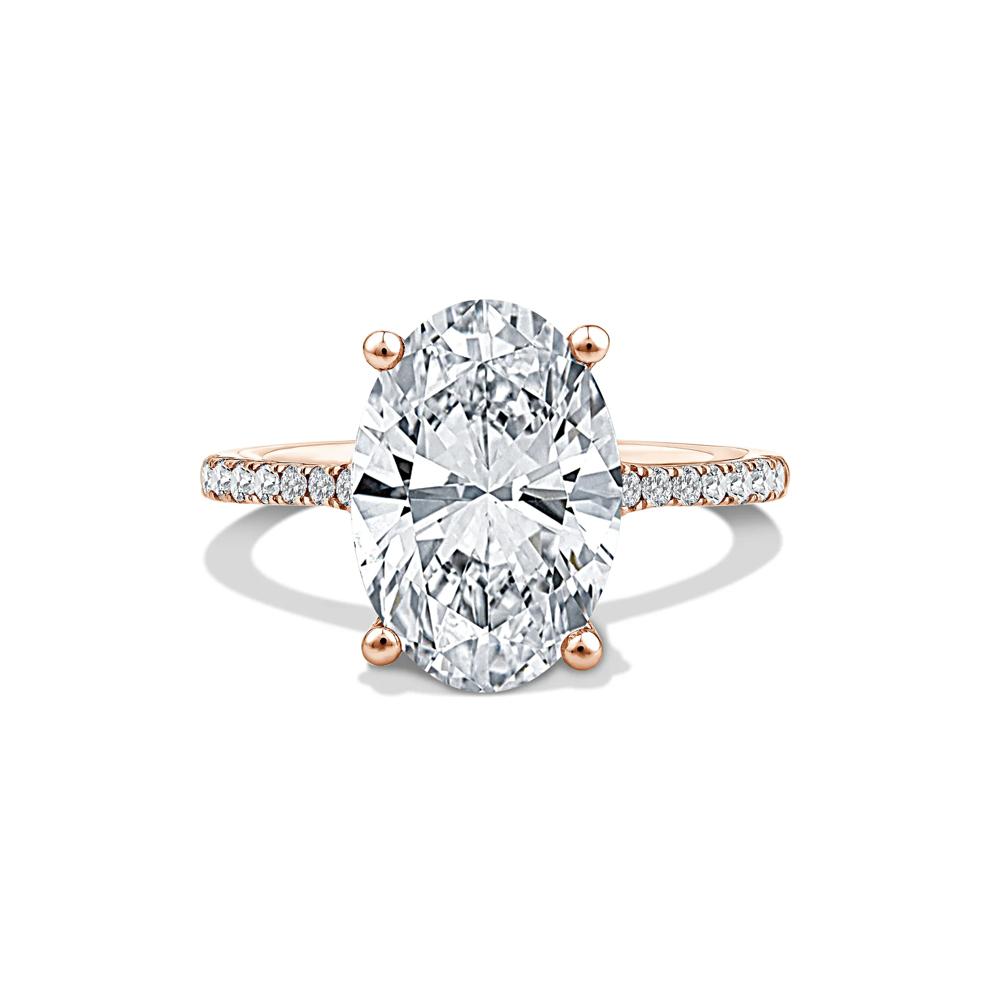 Lab Grown Diamond Engagement Ring in 18K Rose Gold (4 1/4 ct. tw.) – Image 1 of 4
