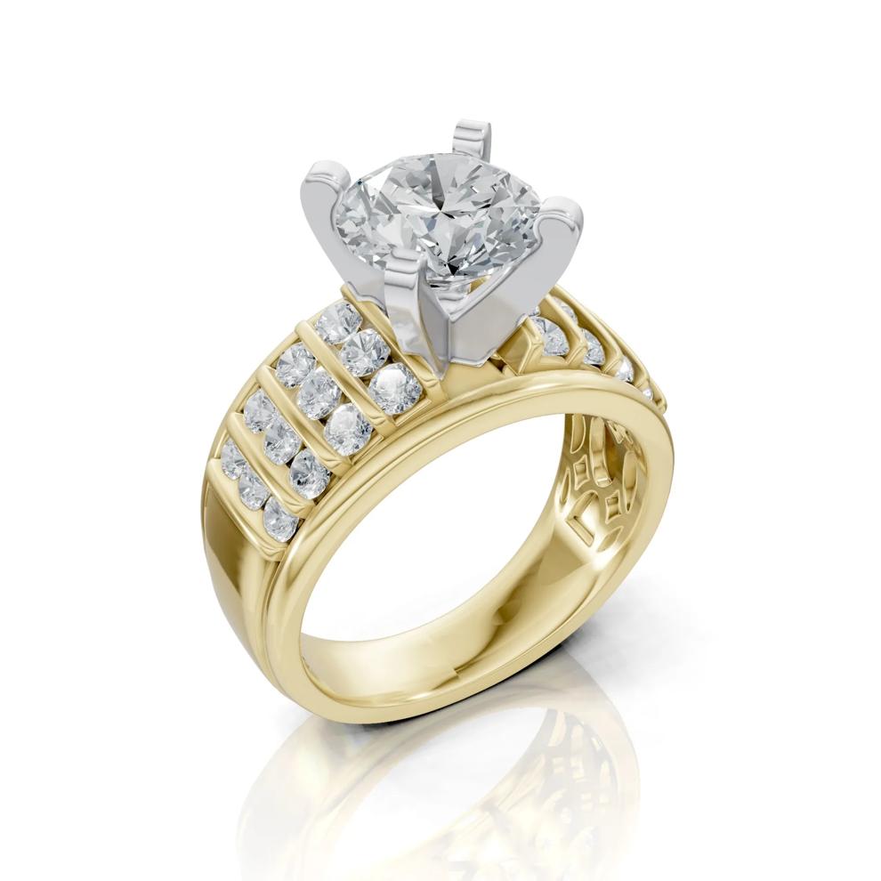 Lab Grown Diamond Semi-Mount Ring in 14K Yellow Gold (1 ct. tw.) (Setting Only) – Image 8 of 8