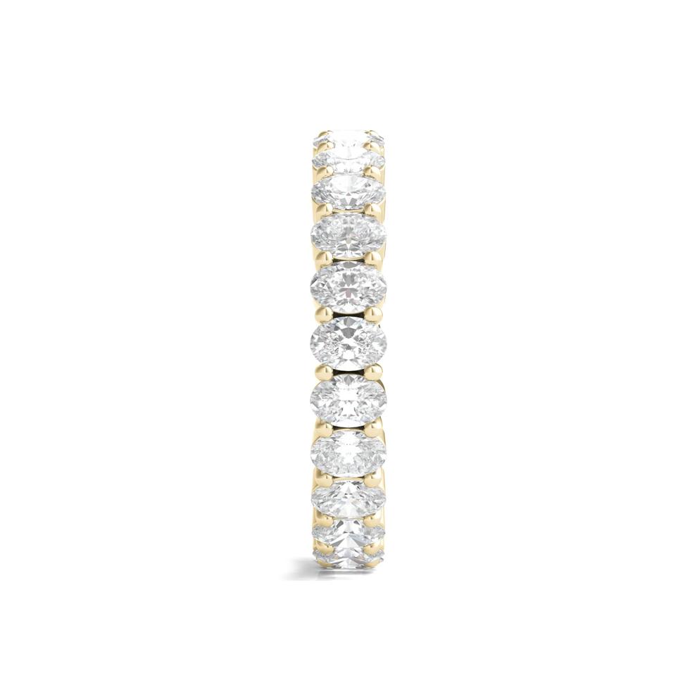 Lab Grown Oval Diamond Eternity Band in 14K Yellow Gold (2 ct. tw.) – Image 3 of 3
