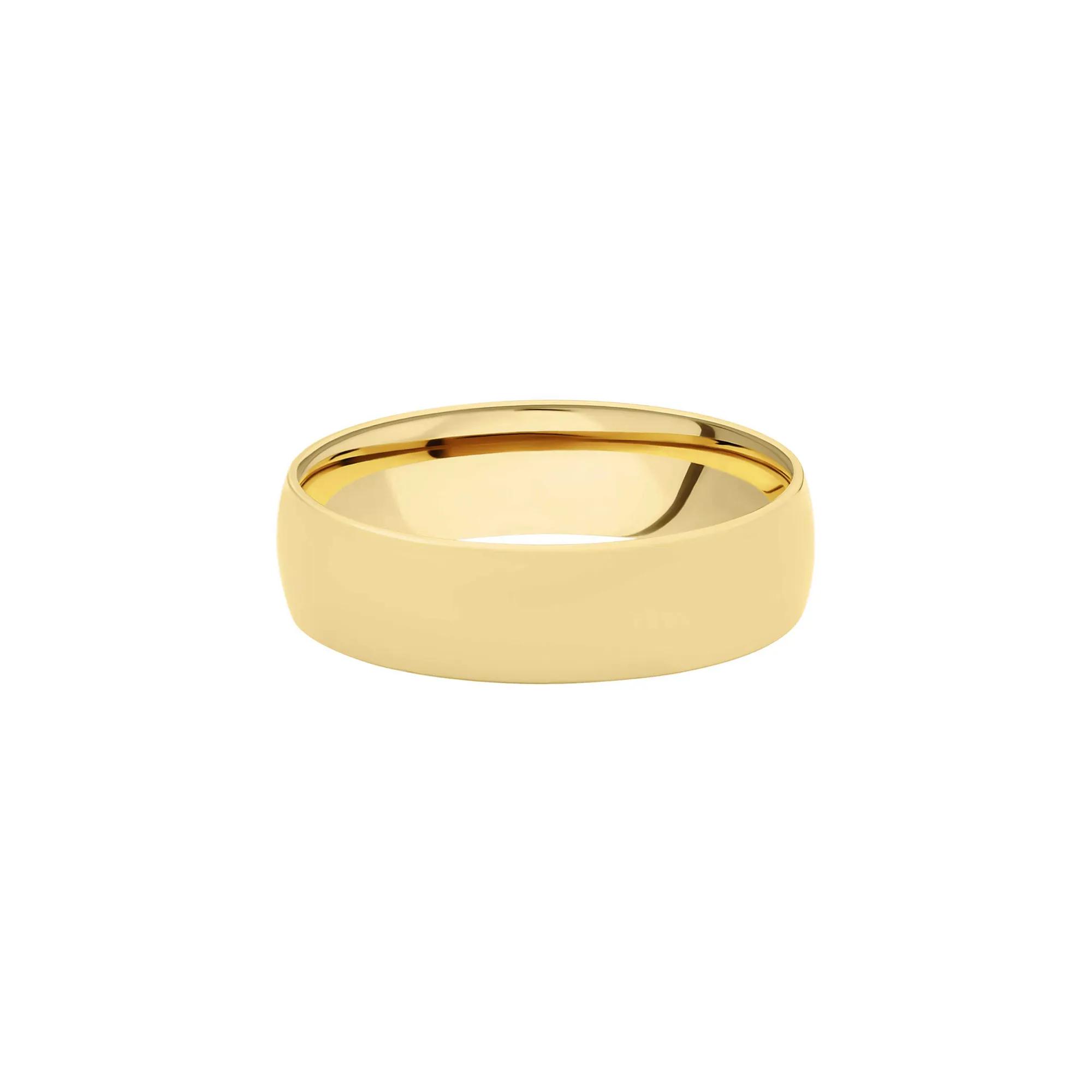 Lashbrook® Men's Ultra Comfort Polished Band in 10K Yellow Gold, 6MM