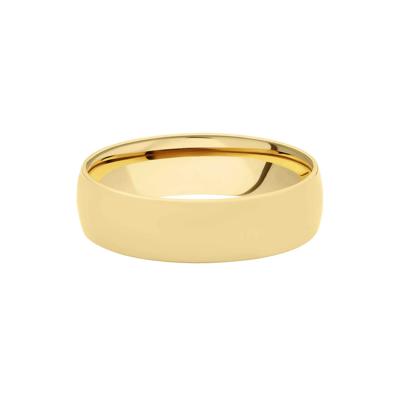 Men's Ultra Comfort Polished Band in 10K Yellow Gold, 6MM