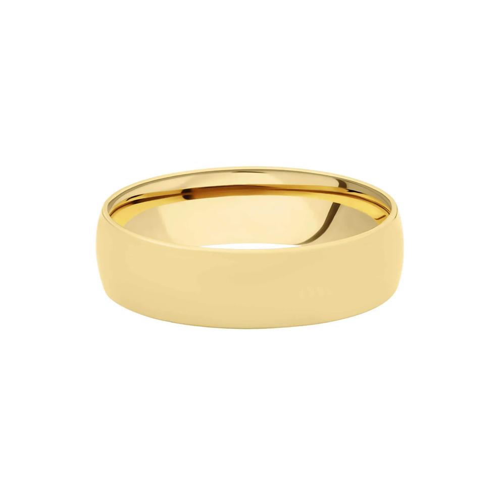 Men's Ultra Comfort Polished Band in 10K Yellow Gold, 6MM – Image 1 of 3