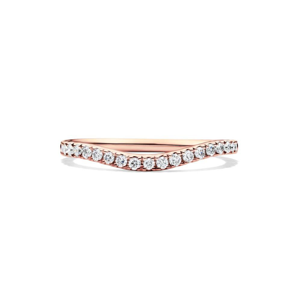 Lab Grown Diamond Contour Band in 14K Rose Gold (1/5 ct. tw.) – Image 1 of 4