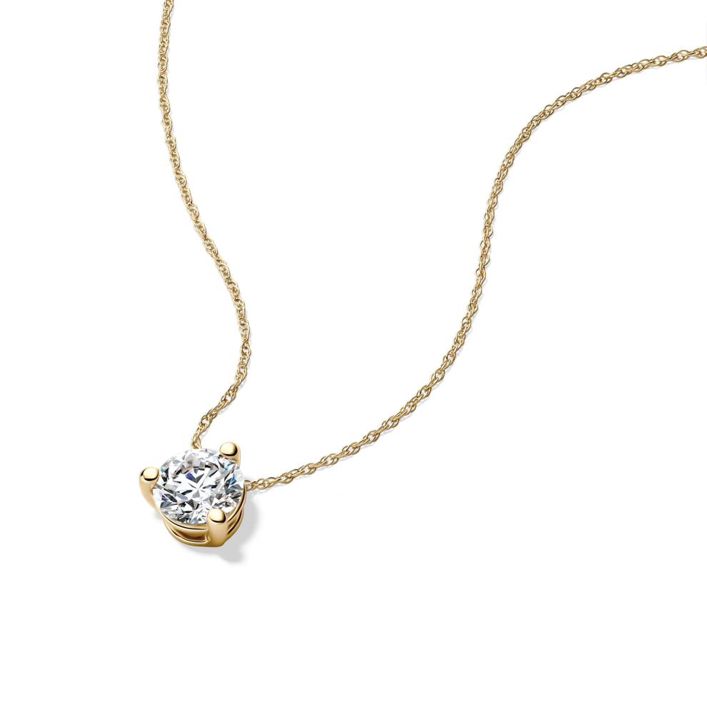 Lab Grown Diamond  Solitaire Pendant in 14K Yellow Gold (1 ct. tw.)  – Image 4 of 4