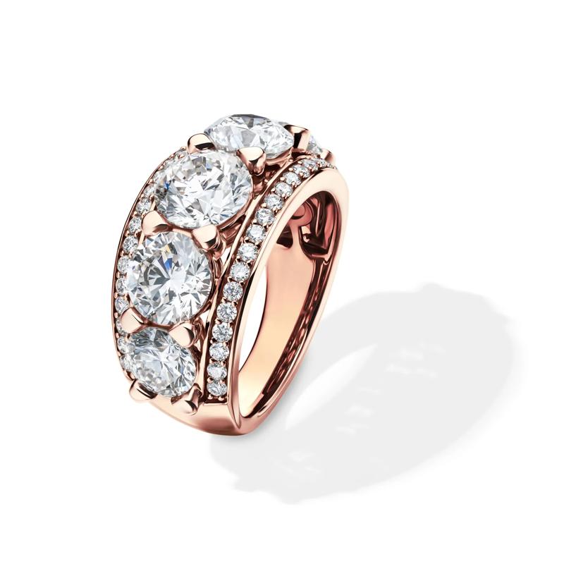 Lab Grown Diamond Multi-Row Anniversary Band in 14K Rose Gold &#40;6 ct. tw.&#41; – Image 4 of 4