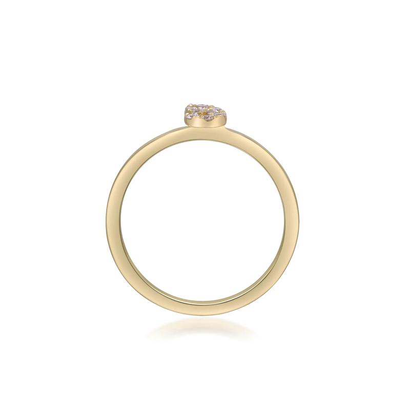 Diamond Accent "S" Initial Ring in 10K Yellow Gold – Image 2 of 5