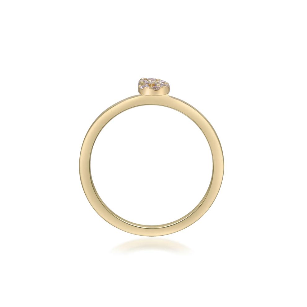 Diamond Accent "S" Initial Ring in 10K Yellow Gold – Image 2 of 5