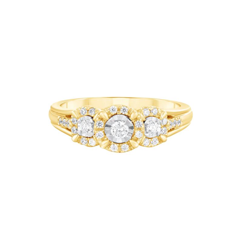 Diamond Ring in 10K Yellow Gold &#40;1/4 ct. tw.&#41; – Image 1 of 3