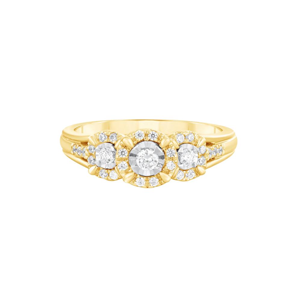 Diamond Ring in 10K Yellow Gold (1/4 ct. tw.) – Image 1 of 3