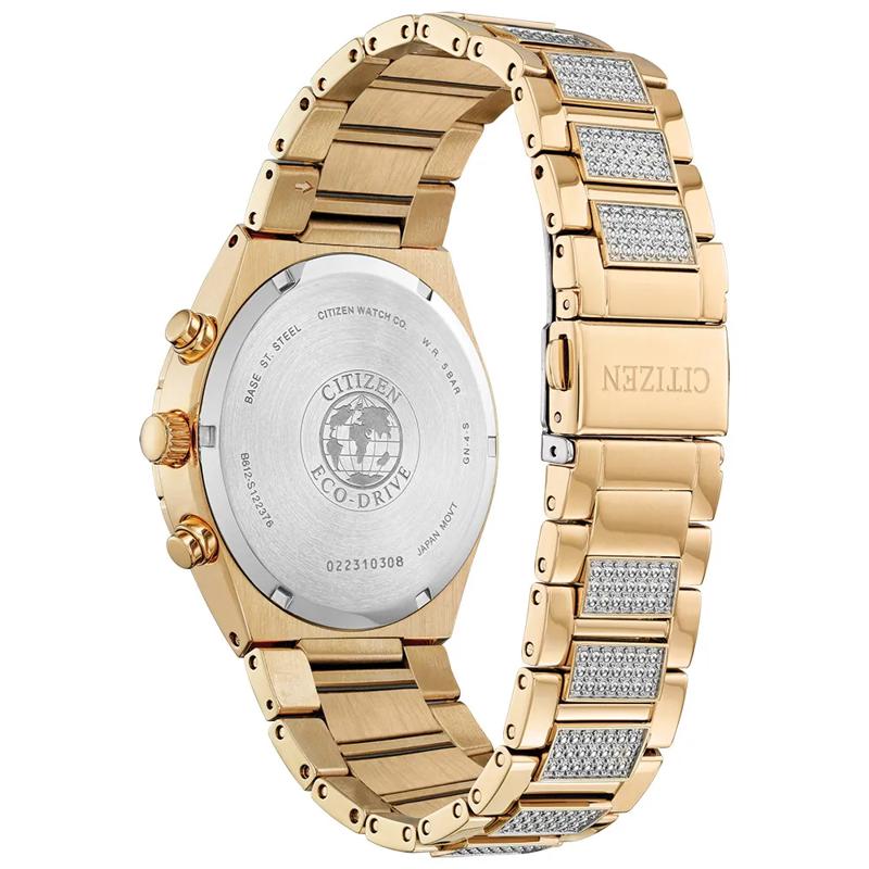 Crystal Men&rsquo;s Watch in Rose Gold-Tone Ion-Plated Stainless Steel, 42mm – Image 3 of 3