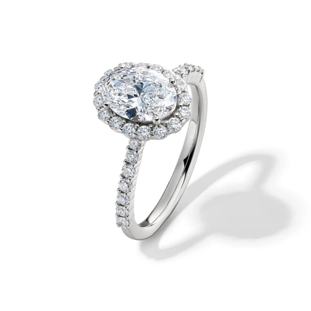 Lab Grown Diamond Oval-Shaped Engagement Ring in 14K White Gold (1 3/4 ct. tw.) – Image 4 of 5