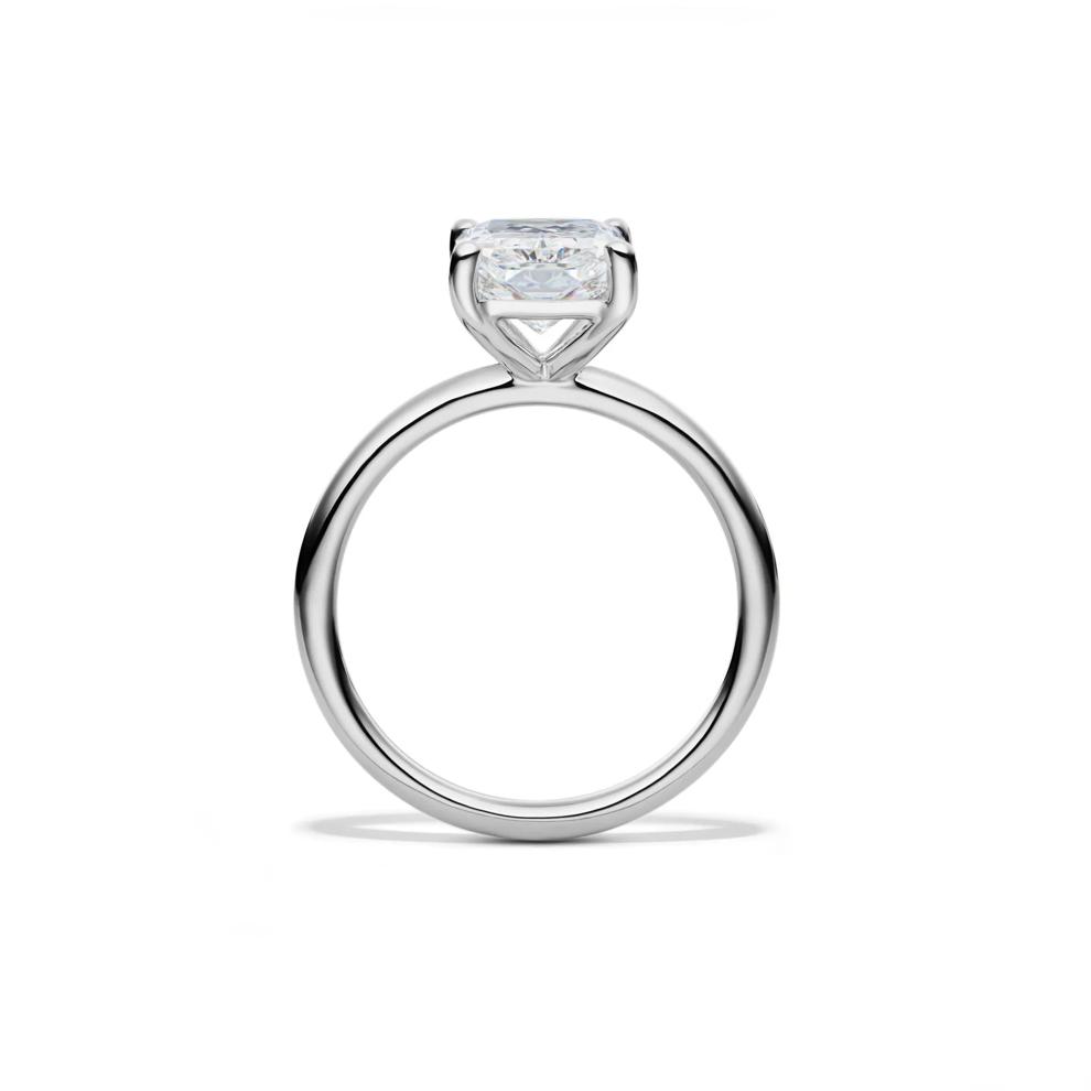 Lab Grown Diamond Radiant-Cut Solitaire Ring in 14K White Gold (3 ct.) – Image 2 of 4