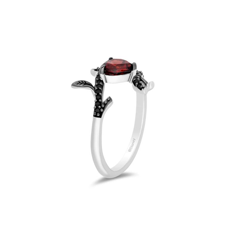 Evil Queen Enchanted Forest Garnet &amp; Black Diamond Ring in Sterling Silver – Image 3 of 3