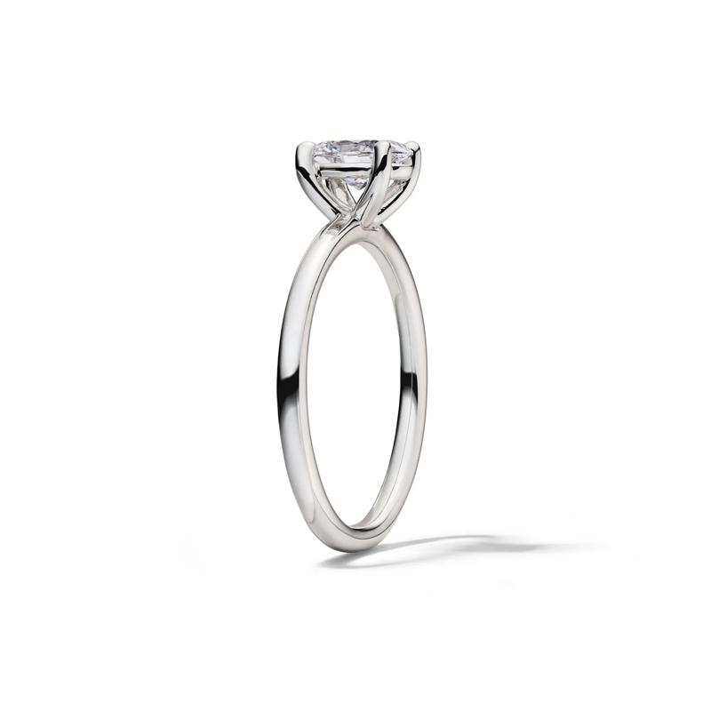 Lab Grown Diamond Oval Solitaire Engagement Ring in Platinum &#40;1 1/2 ct.&#41; – Image 3 of 4