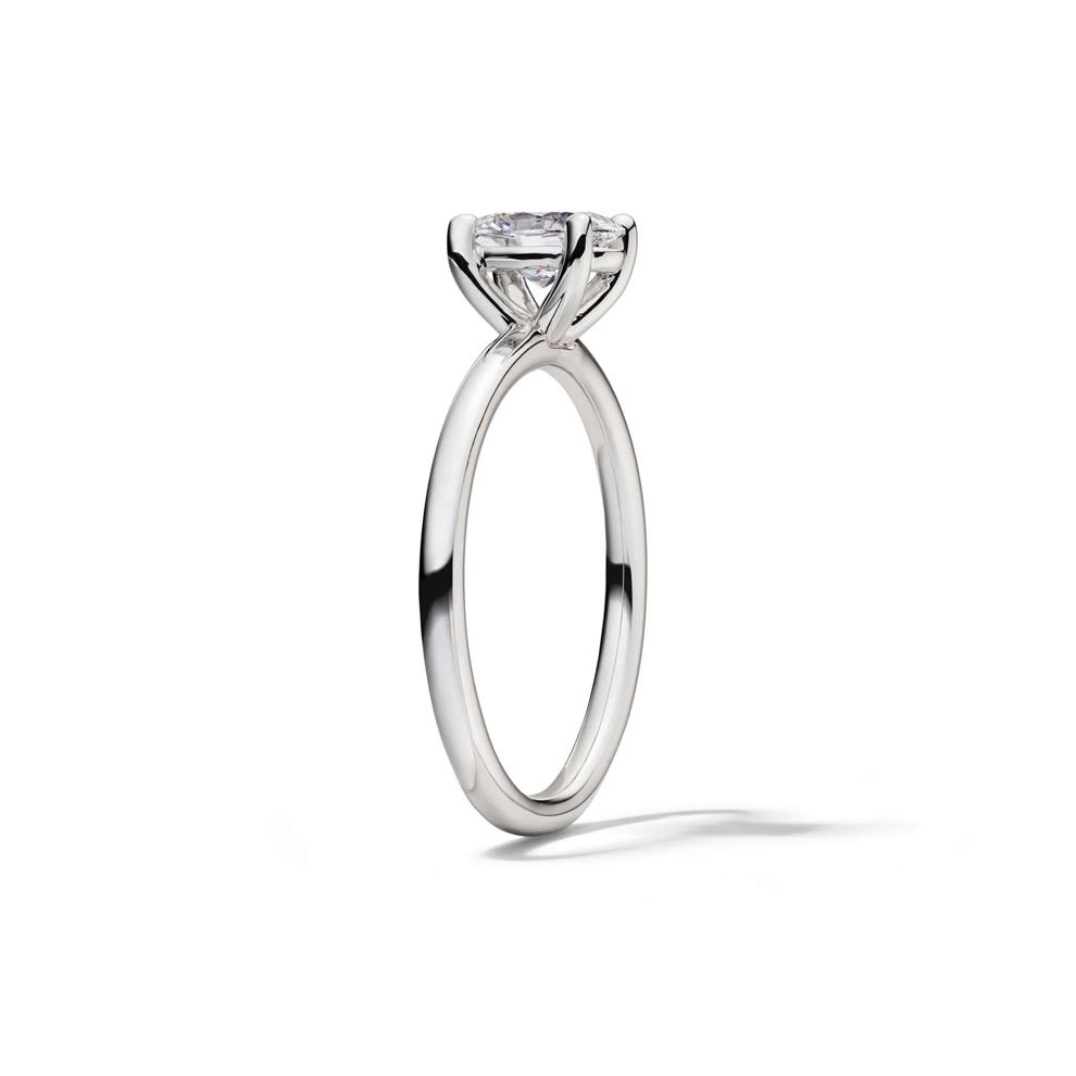 Lab Grown Diamond Oval Solitaire Engagement Ring in Platinum (1 1/2 ct.) – Image 3 of 4