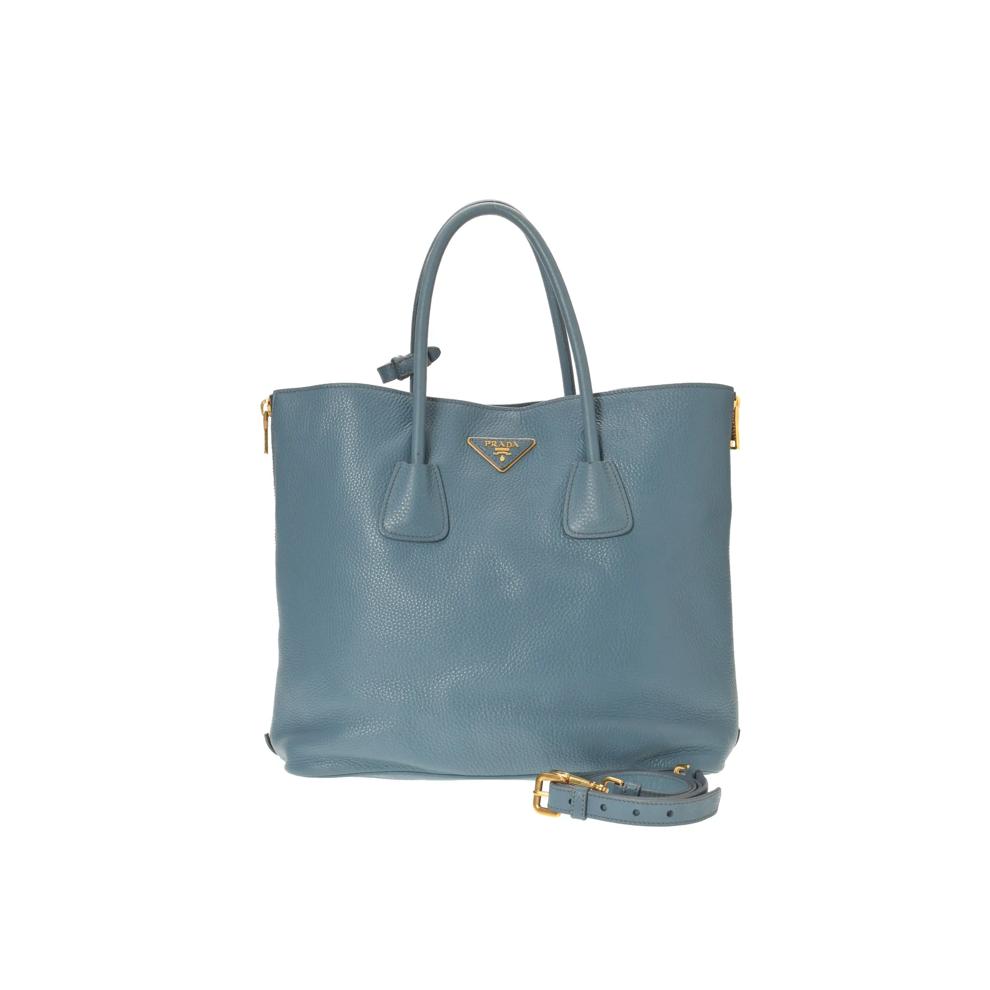 Pre-Owned Prada Vitello Daino Leather Tote Bag Small Tote – Image 1 of 8