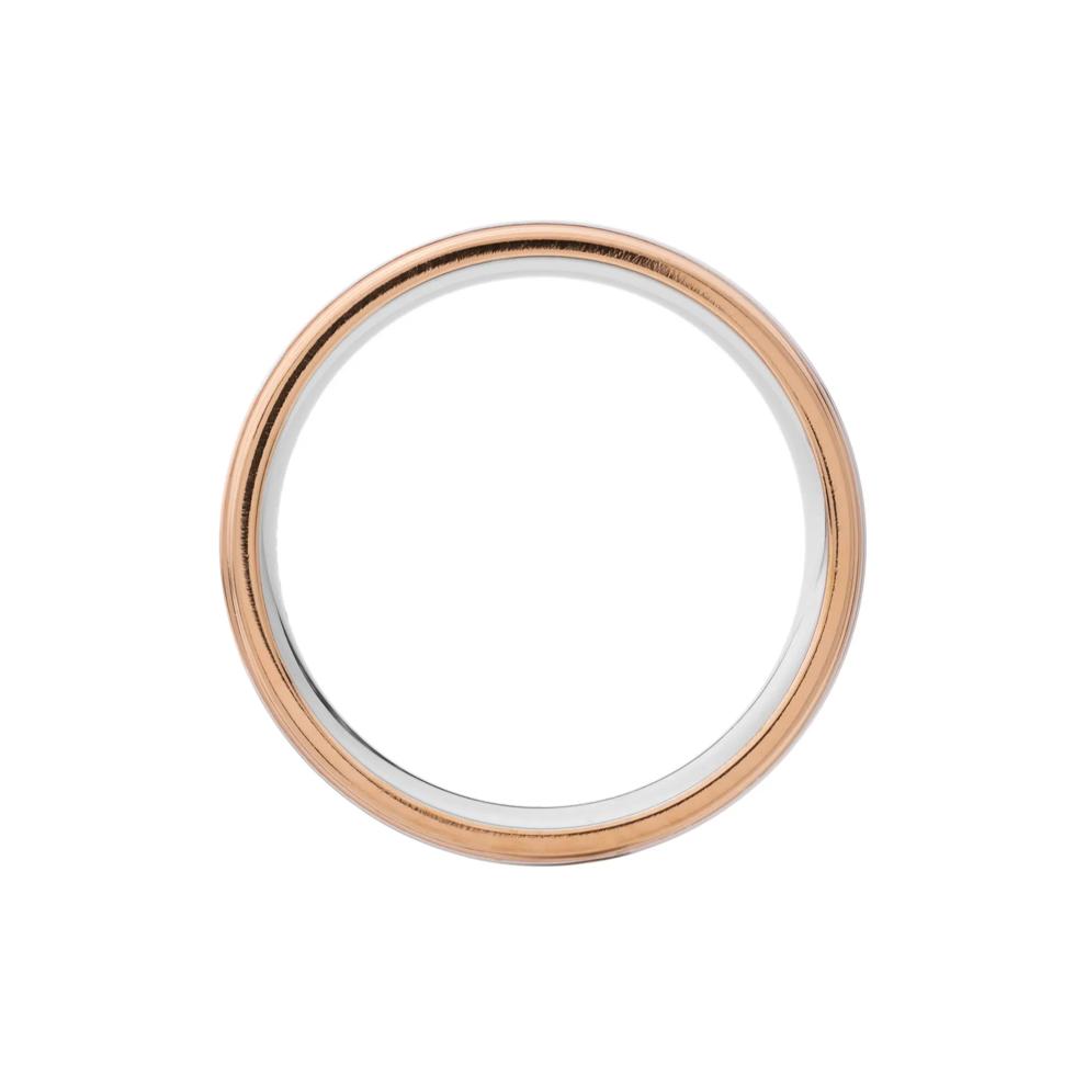 Men&rsquo;s Cobalt Wedding Band with 14K Rose Gold Accents, 7MM – Image 2 of 3