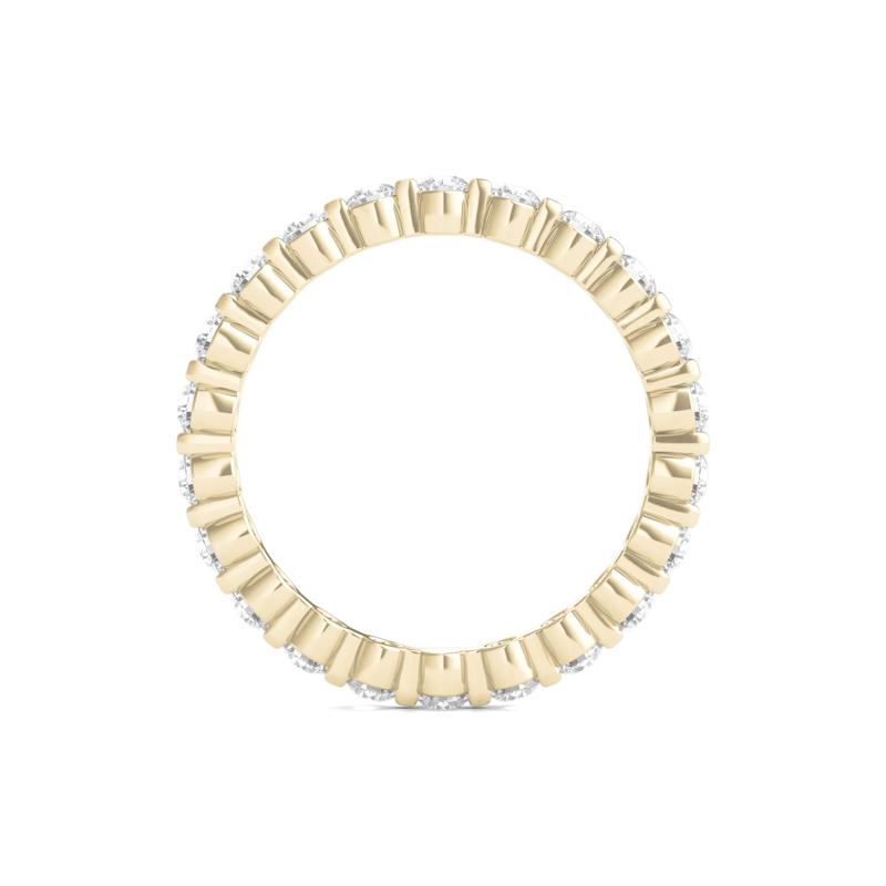 Round Brilliant-Cut Lab Grown Diamond Eternity Band in 14k Yellow Gold &#40;1 ct. tw.&#41; – Image 2 of 3