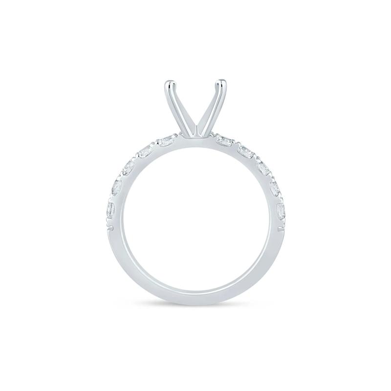 Diamond Semi-Mount Engagement Ring in 14K White Gold &#40;3/4 ct. tw.&#41; &#40;Setting Only&#41; – Image 4 of 6