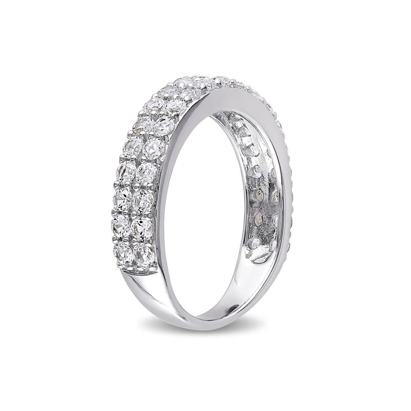 Lab Created Sapphire Band in Sterling Silver – Image 3 of 4