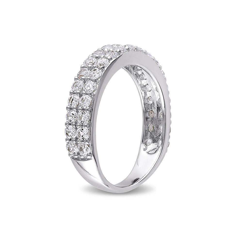 Lab Created Sapphire Band in Sterling Silver – Image 3 of 4