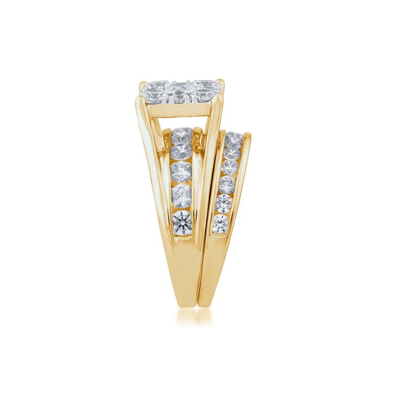 Composite Lab Grown Diamond Engagement Set in 10K Yellow Gold &#40;3 ct. tw.&#41; – Image 3 of 3
