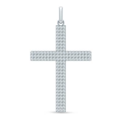 Men's Lab Grown Diamond Cross Charm in 10K Gold (2 ct. tw.)