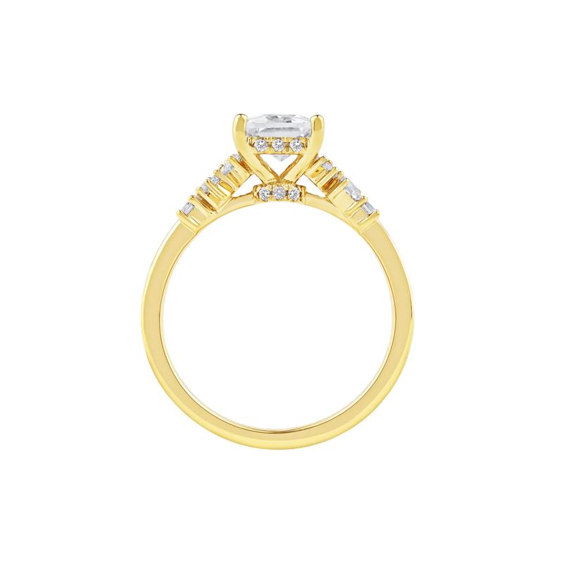 Jolie Lab Grown Diamond Radiant-Cut Engagement Ring in 14K Yellow Gold &#40;2 3/8 ct. tw.&#41; – Image 2 of 5