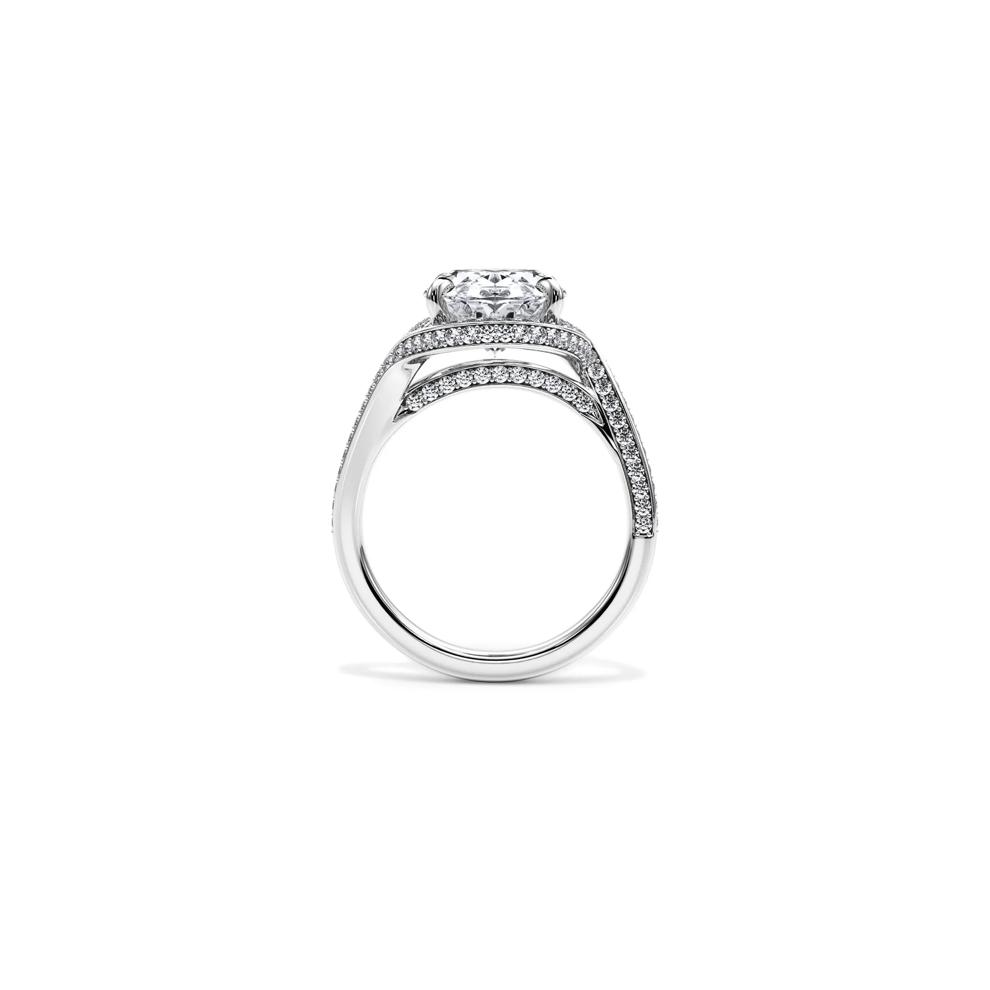 Lab Grown Diamond Oval Halo Engagement Ring in Platinum (5 5/8 ct. tw.) – Image 2 of 4